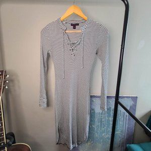 Black and white bodycon dress